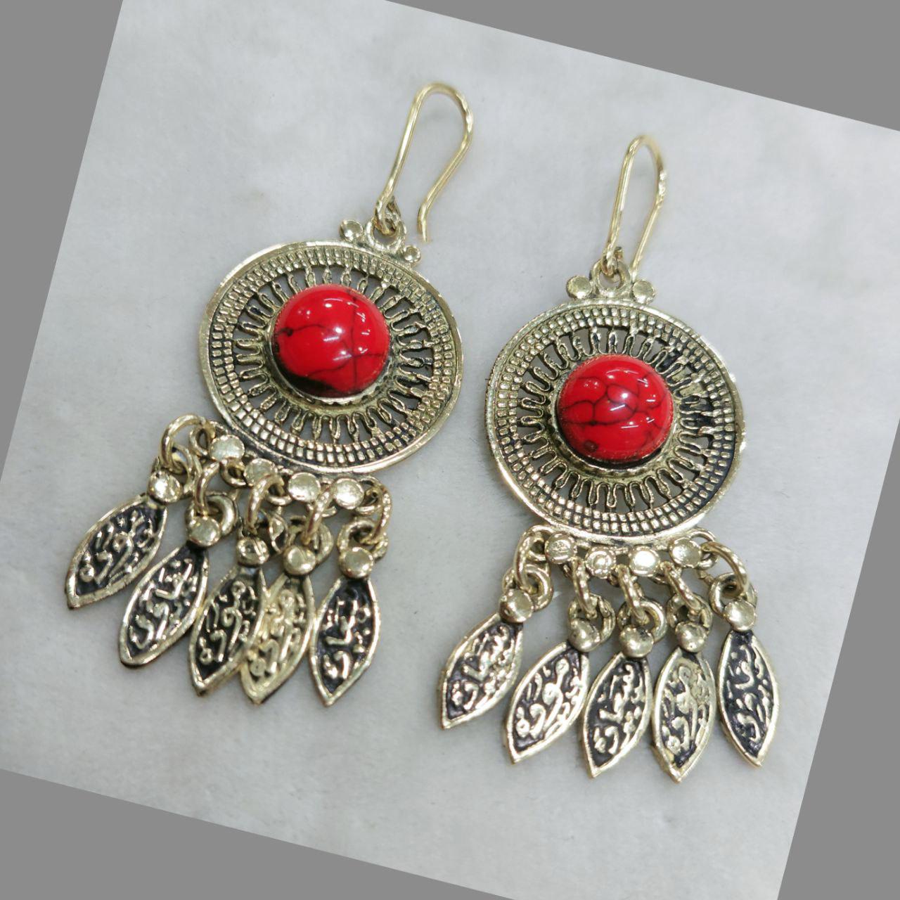 Oriental Style Silver Earrings
