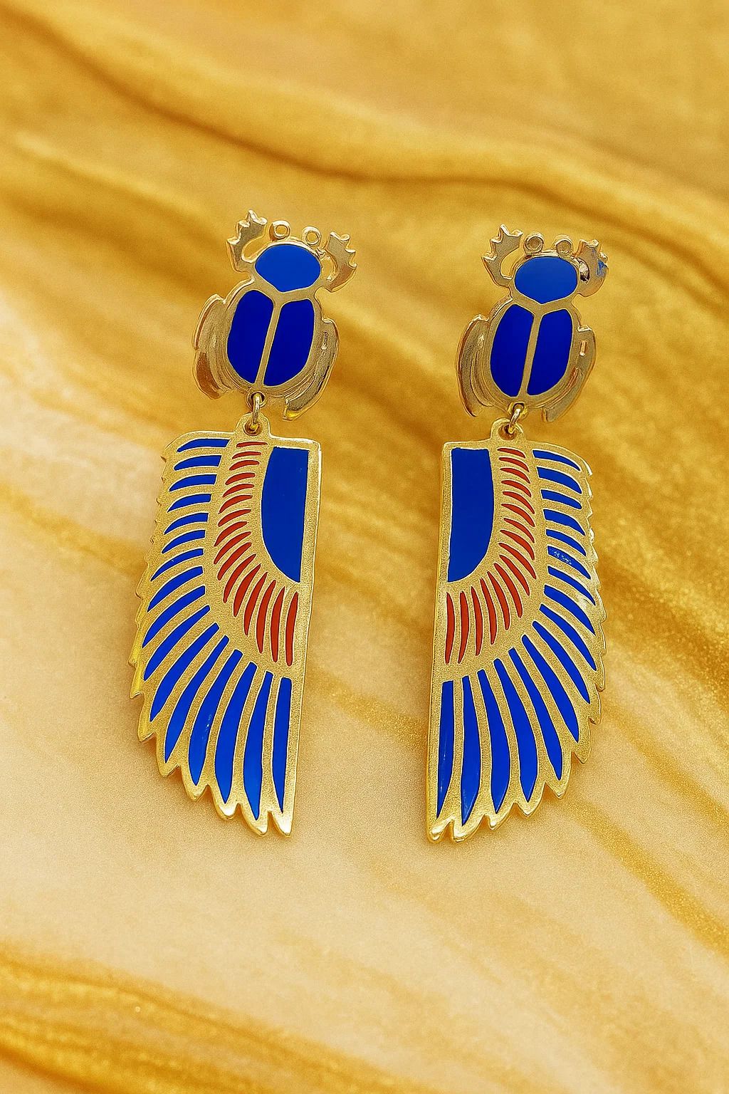 Wings Copper Earrings