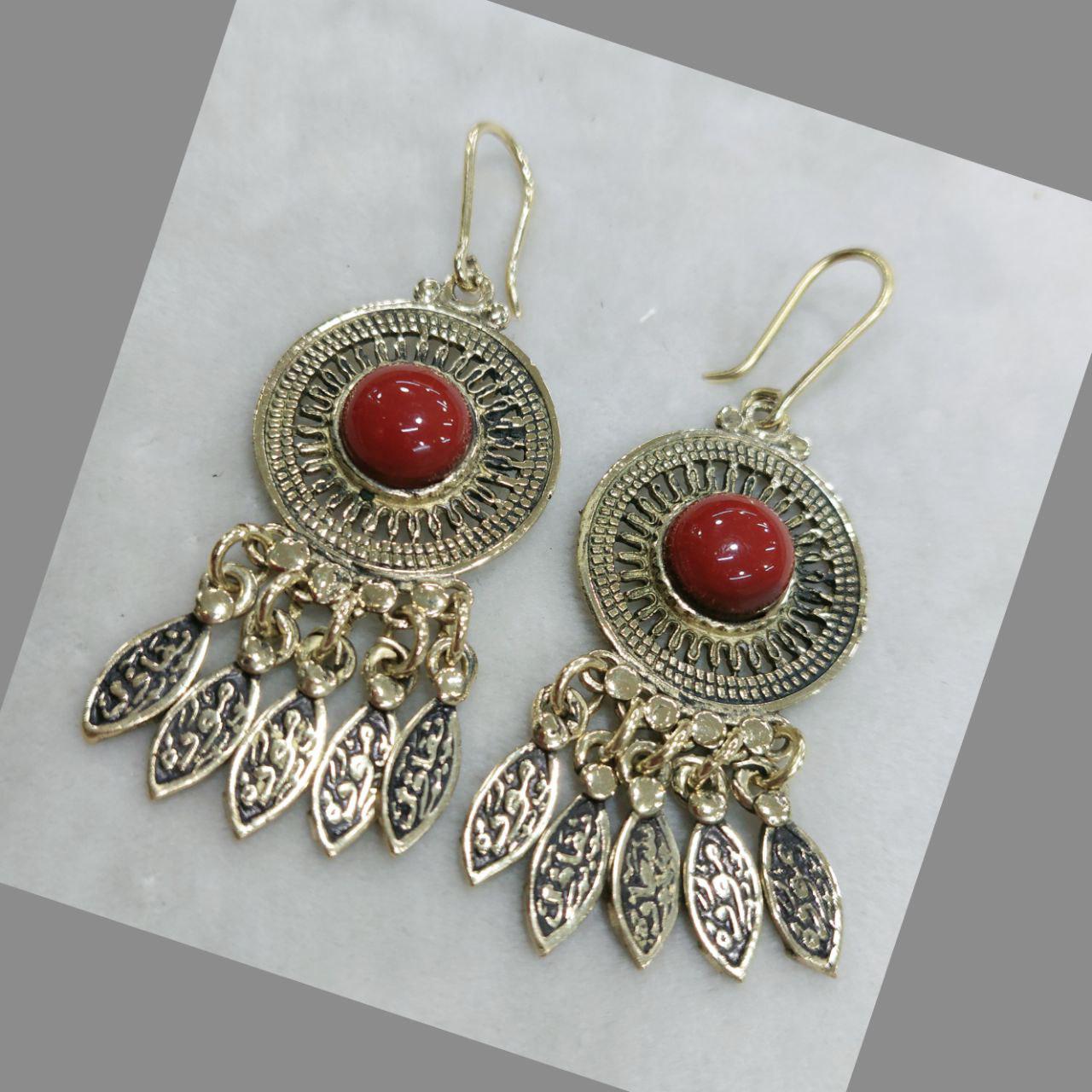 Oriental Style Silver Earrings
