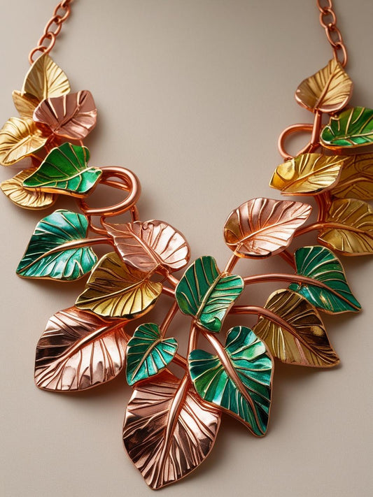 Leaves Copper Necklace
