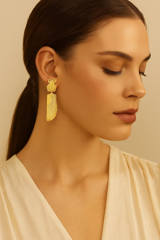 Wings Copper Earrings