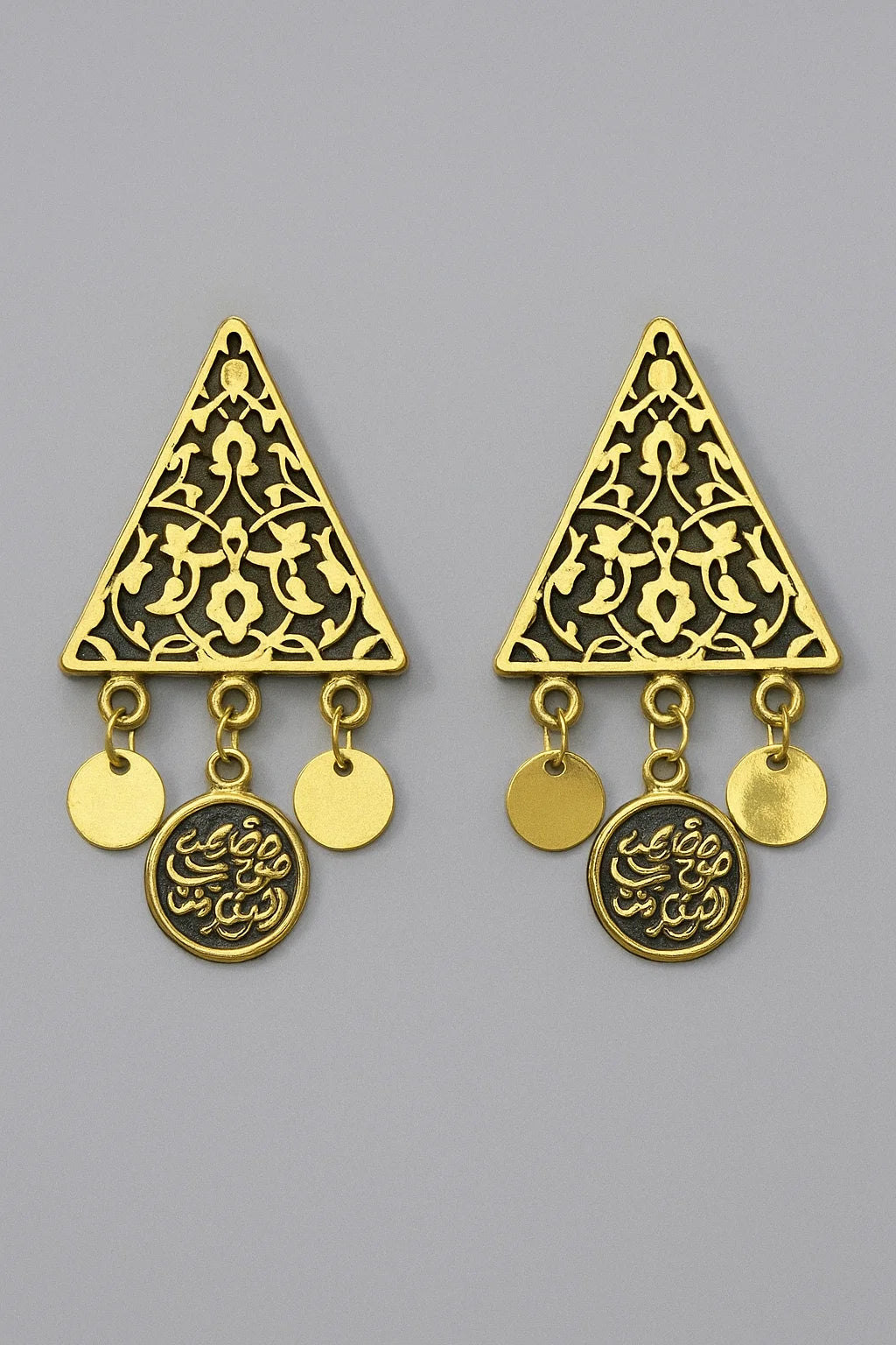 Triangle Copper Earrings