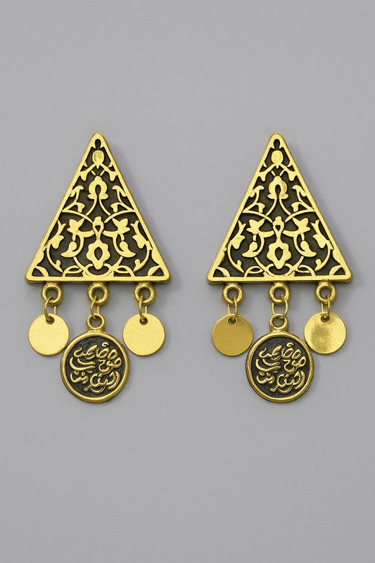 Triangle Copper Earrings