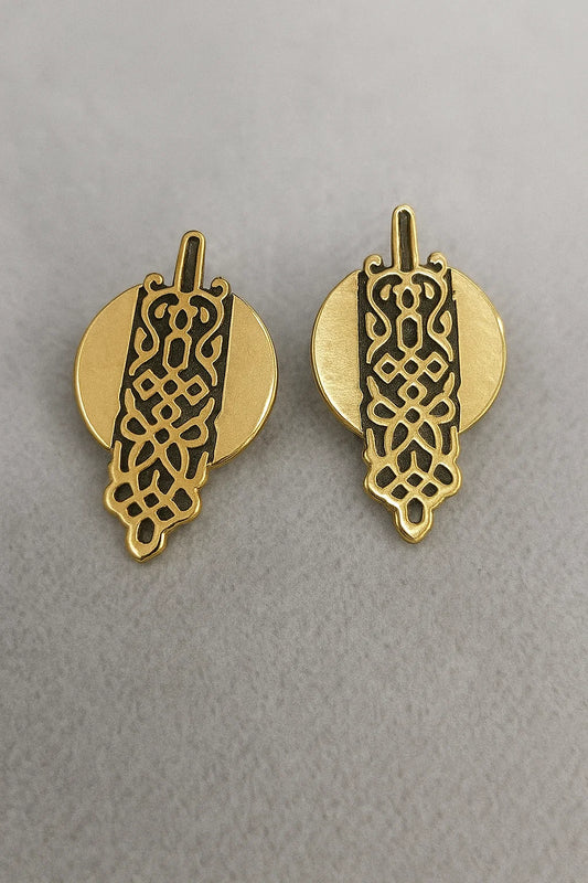 Banner Copper Earrings