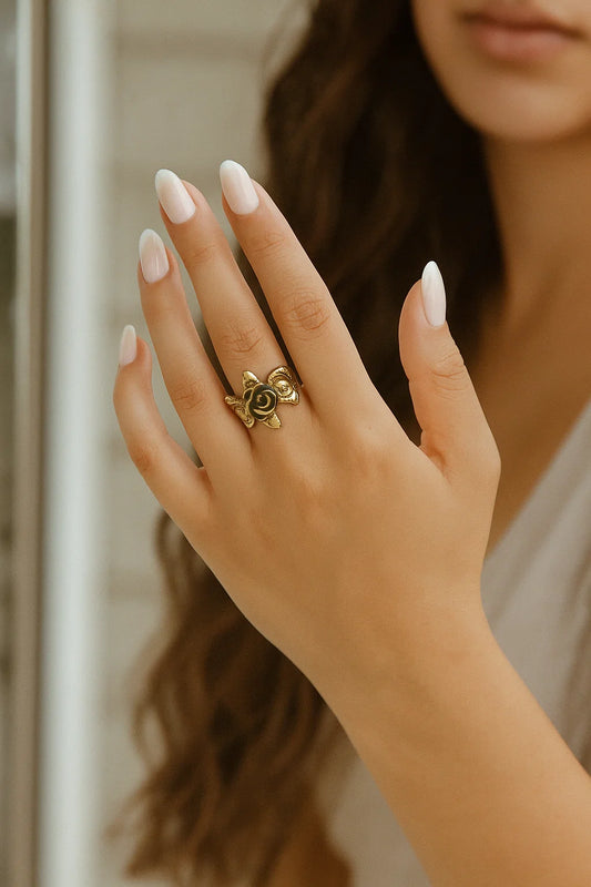 Flower Version 1 Copper Ring