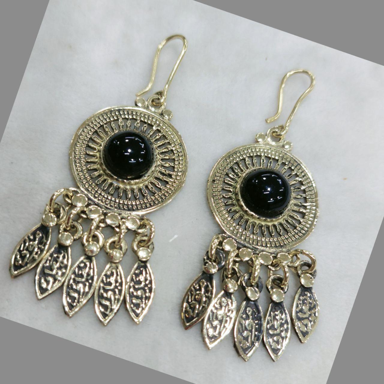 Oriental Style Silver Earrings