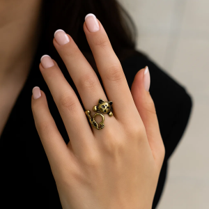Cat Copper Ring