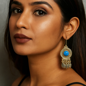 Oriental Style Silver Earrings